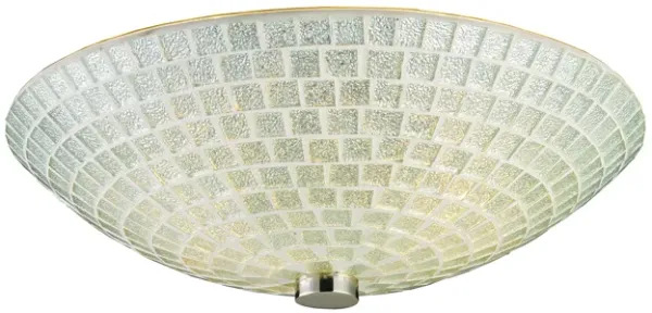Fusion 12" Wide 2-Light Semi Flush Mount - Satin Nickel
