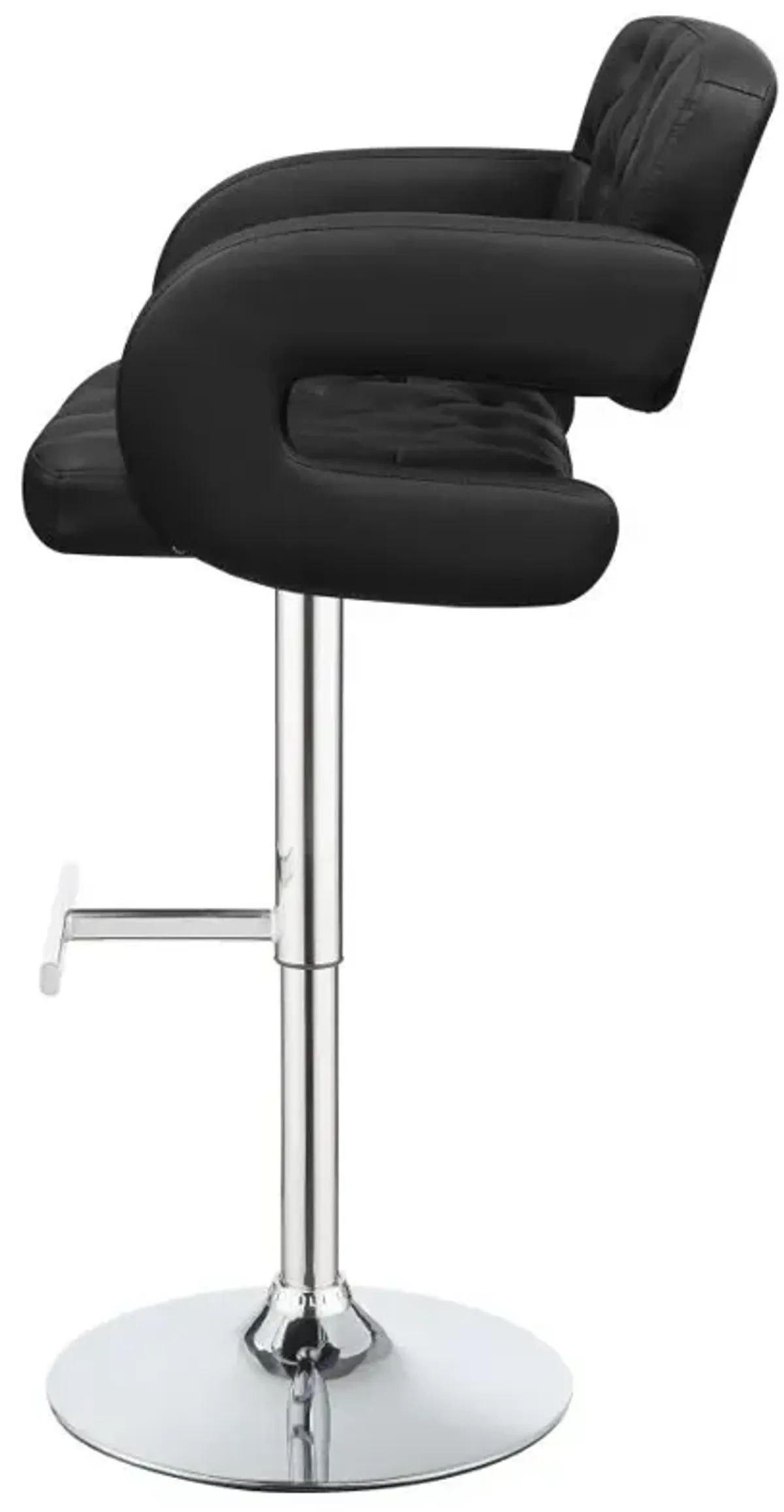 Brandi Adjustable Bar Stool Black and Chrome