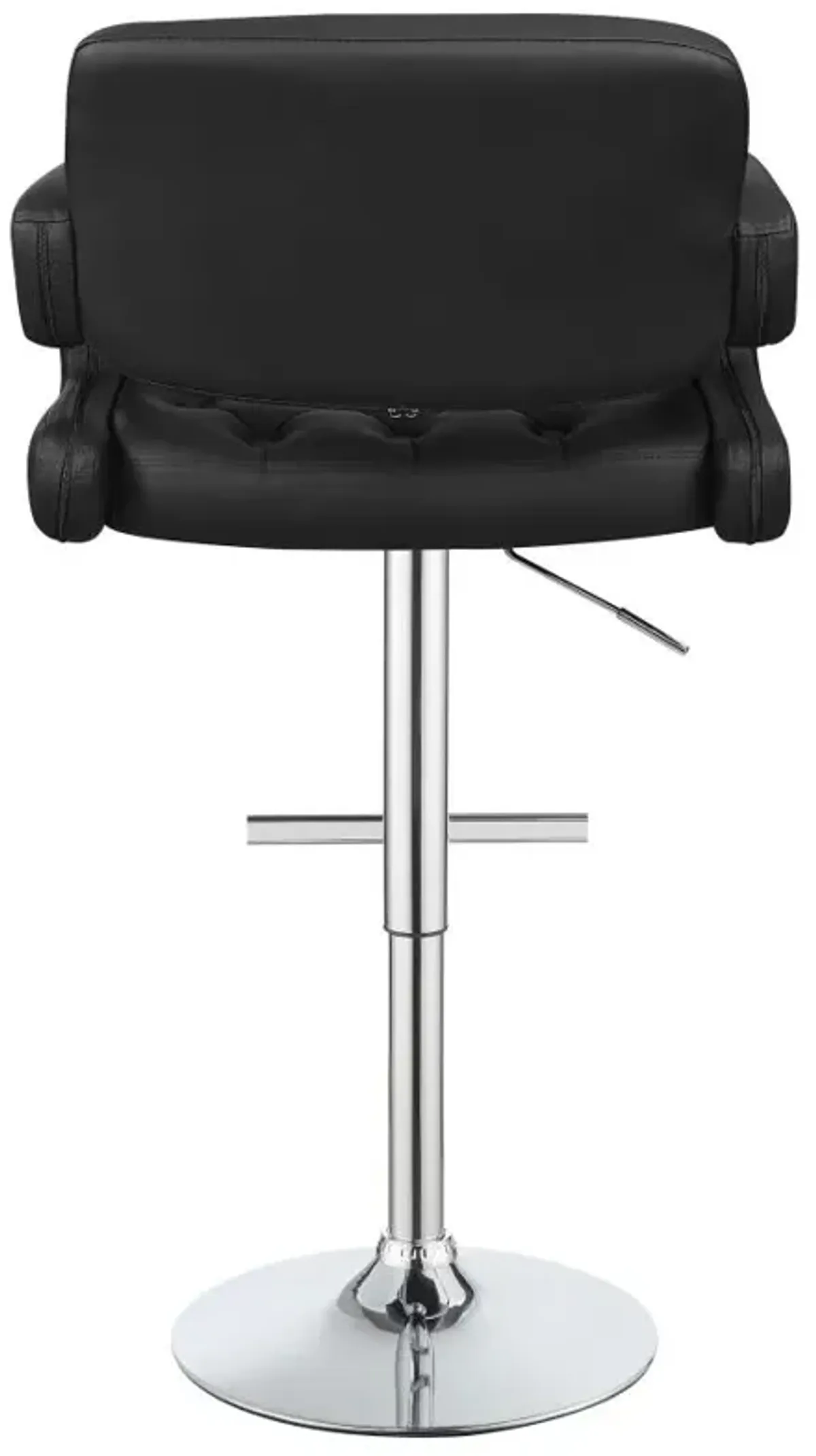 Brandi Adjustable Bar Stool Black and Chrome