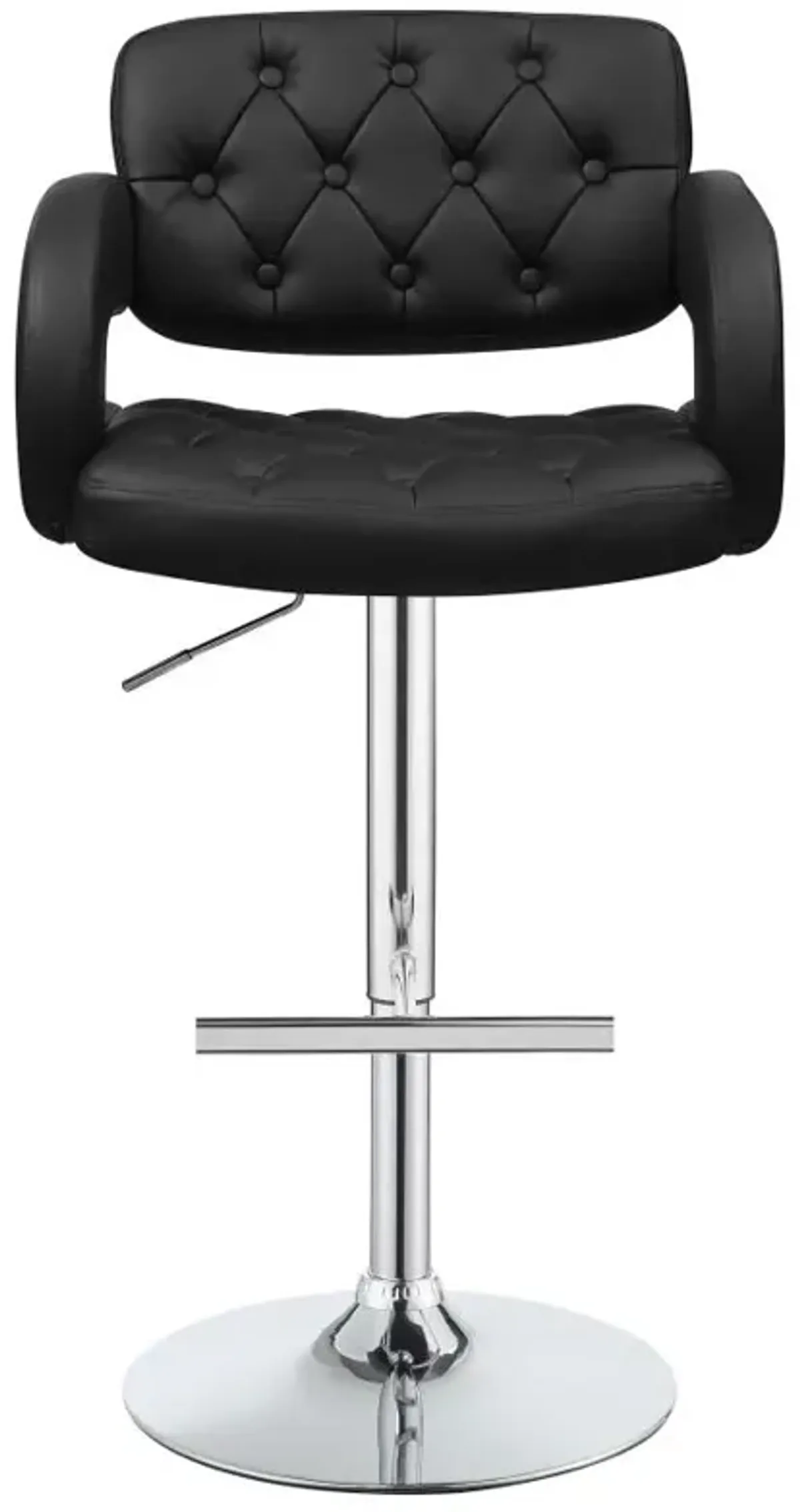 Brandi Adjustable Bar Stool Black and Chrome