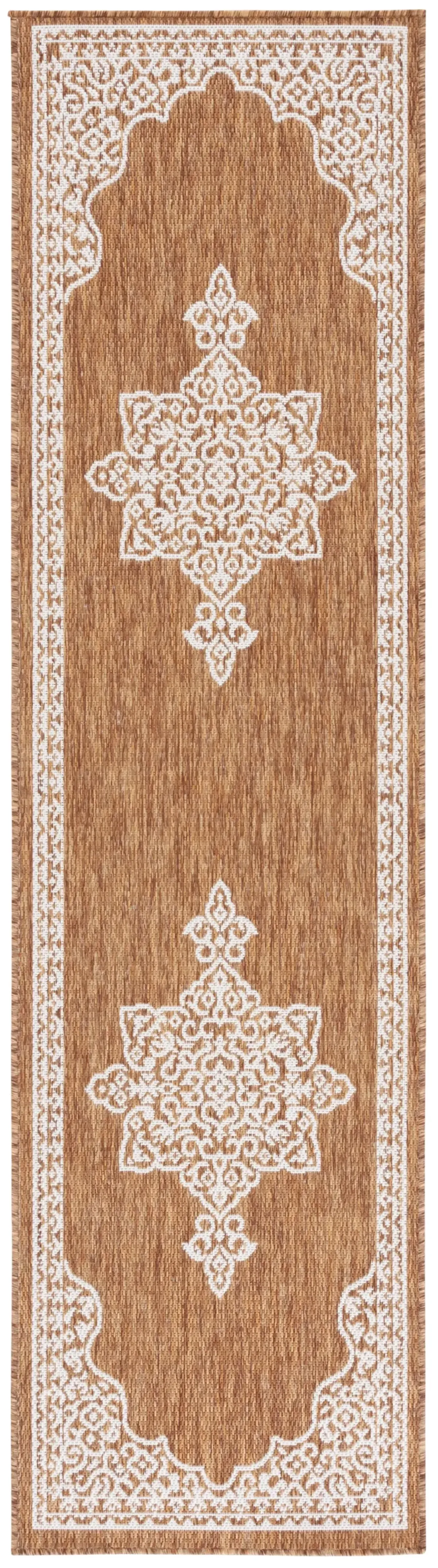 BEACH HOUSE 292 BROWN  2'-2' x 6' Runner Rug