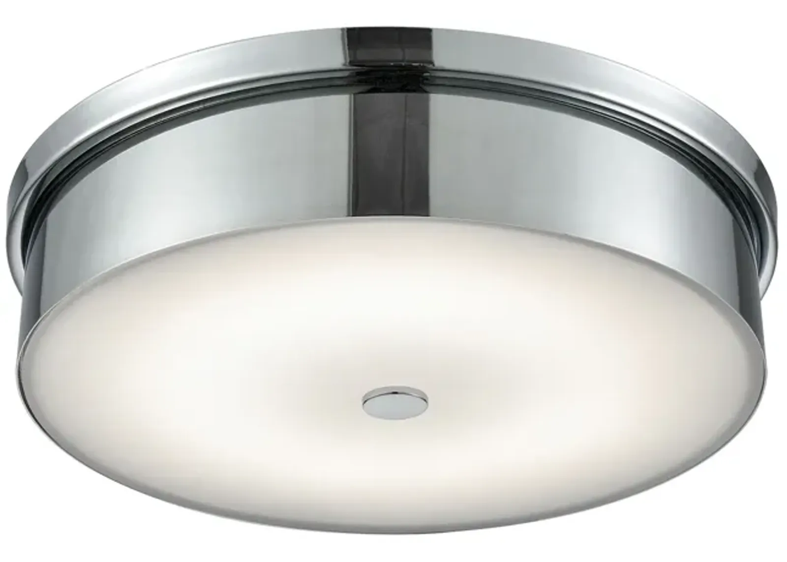 Towne 15" Wide 1-Light Flush Mount - Chrome