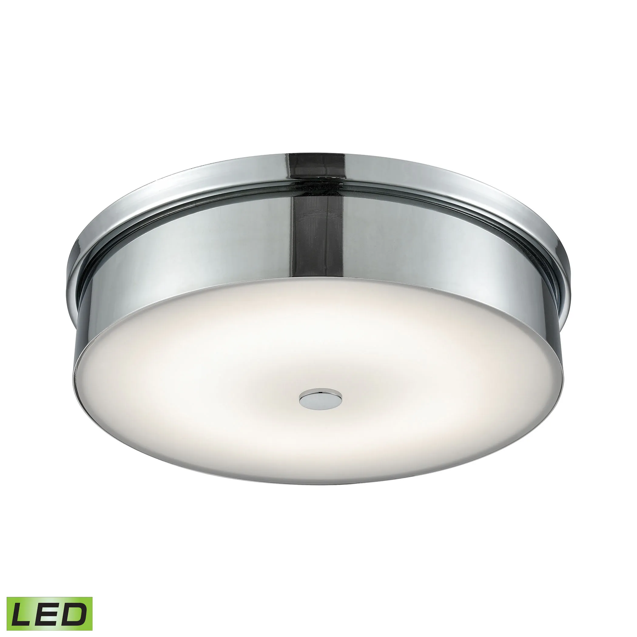 Towne 15" Wide 1-Light Flush Mount - Chrome