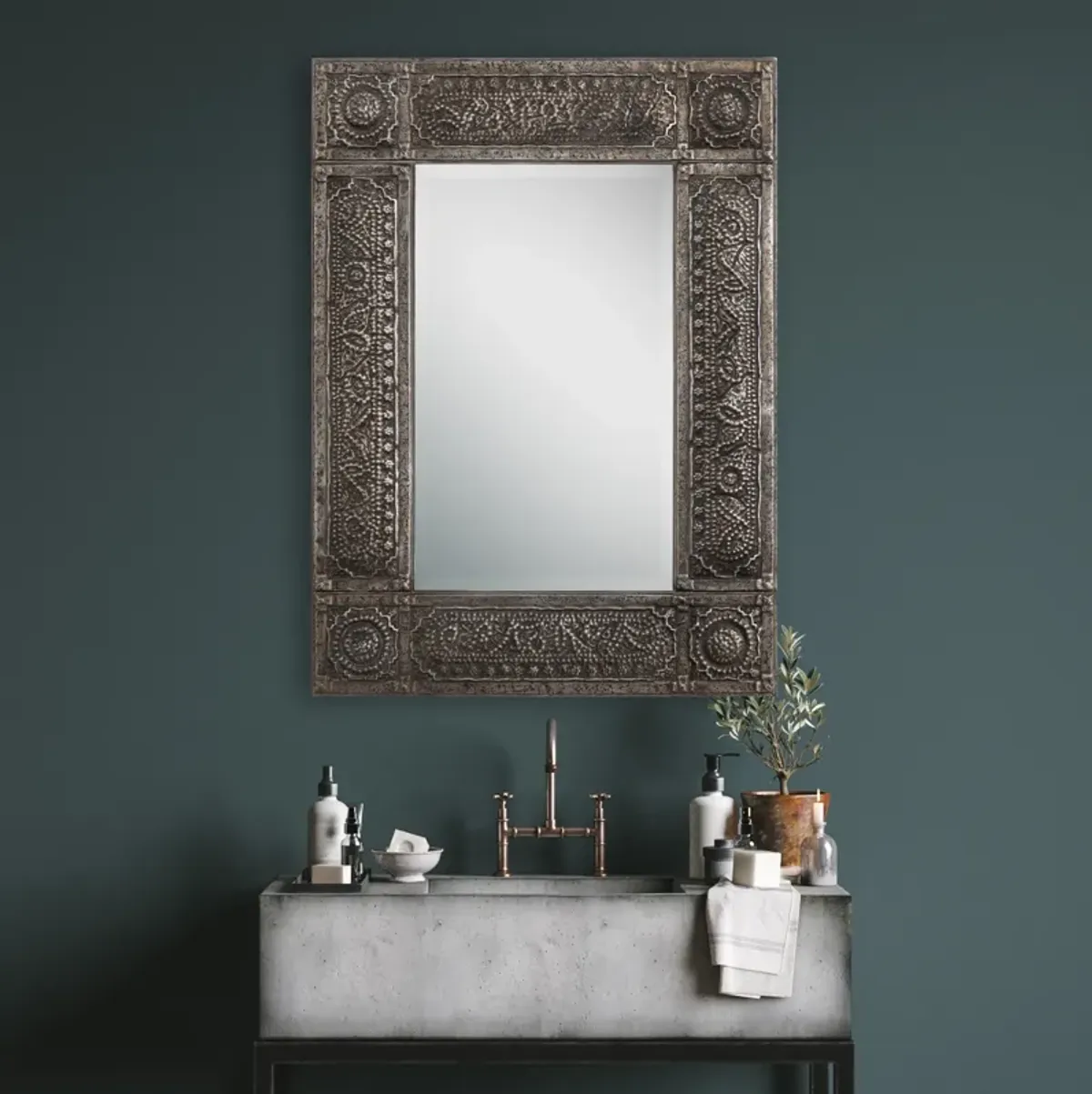 Meridian Antiqued Wall Mirror