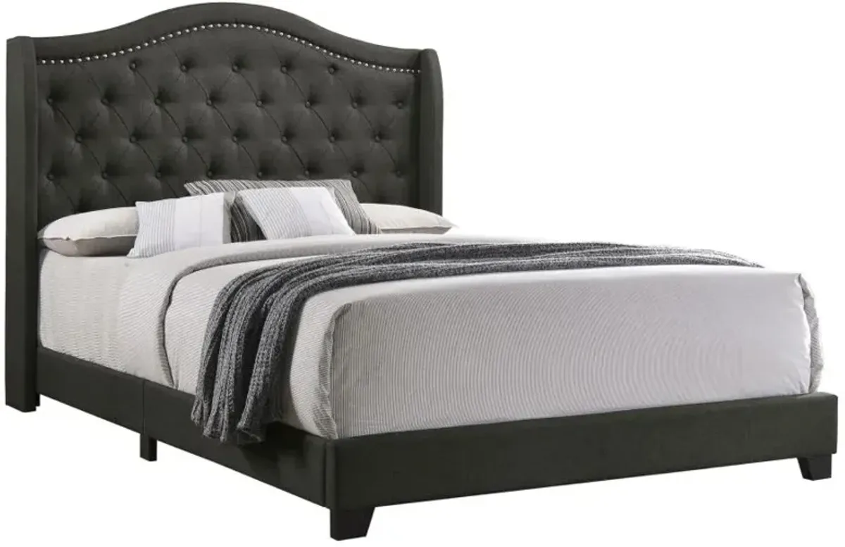 Sonoma Camel Back Queen Bed Grey