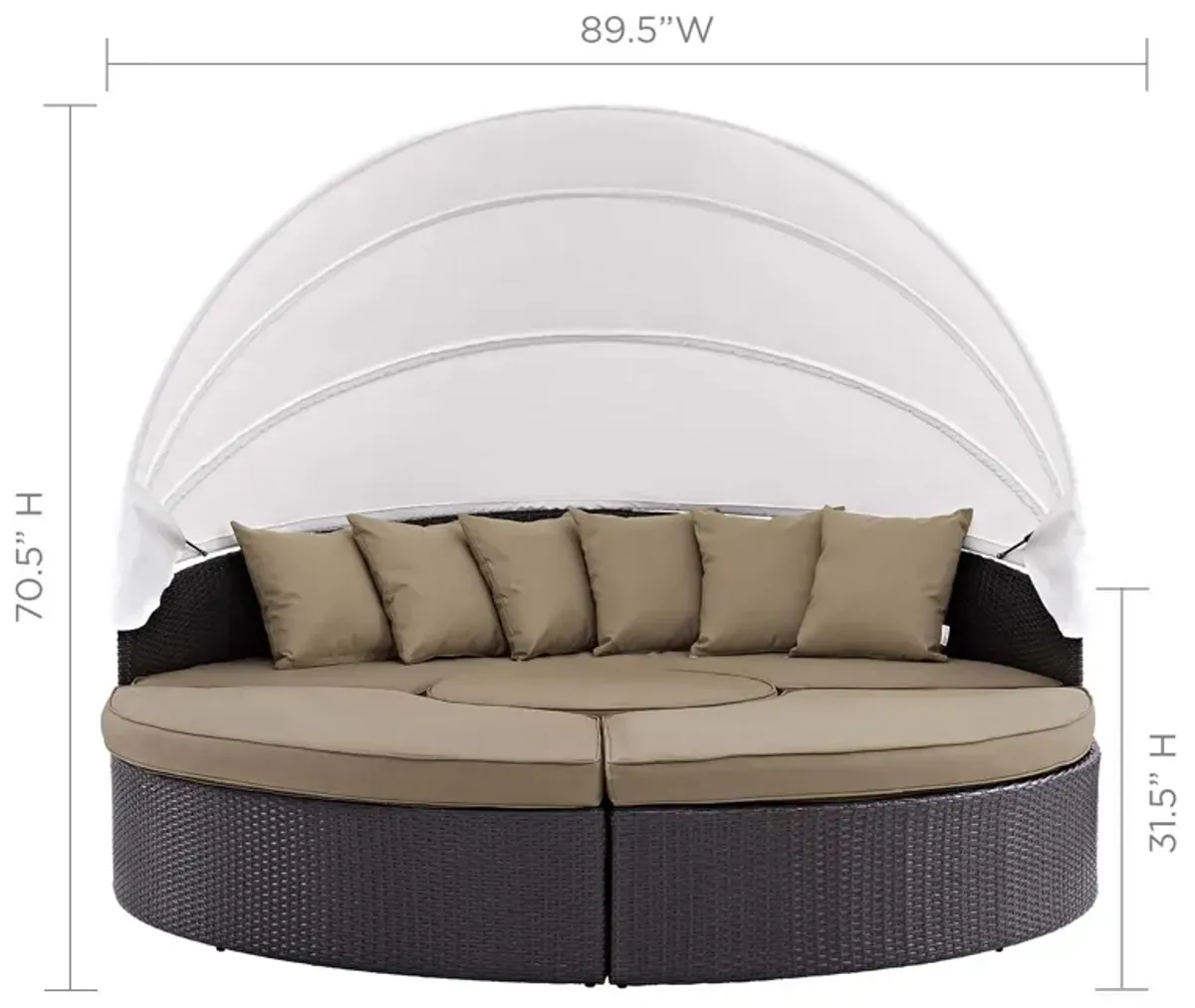 Quest Canopy Outdoor Patio Daybed