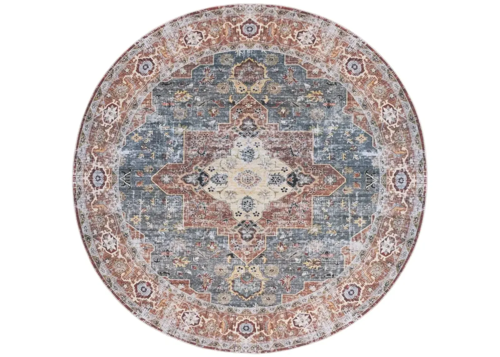 ARIZONA 126 RUST  6' x 6' Round Round Rug