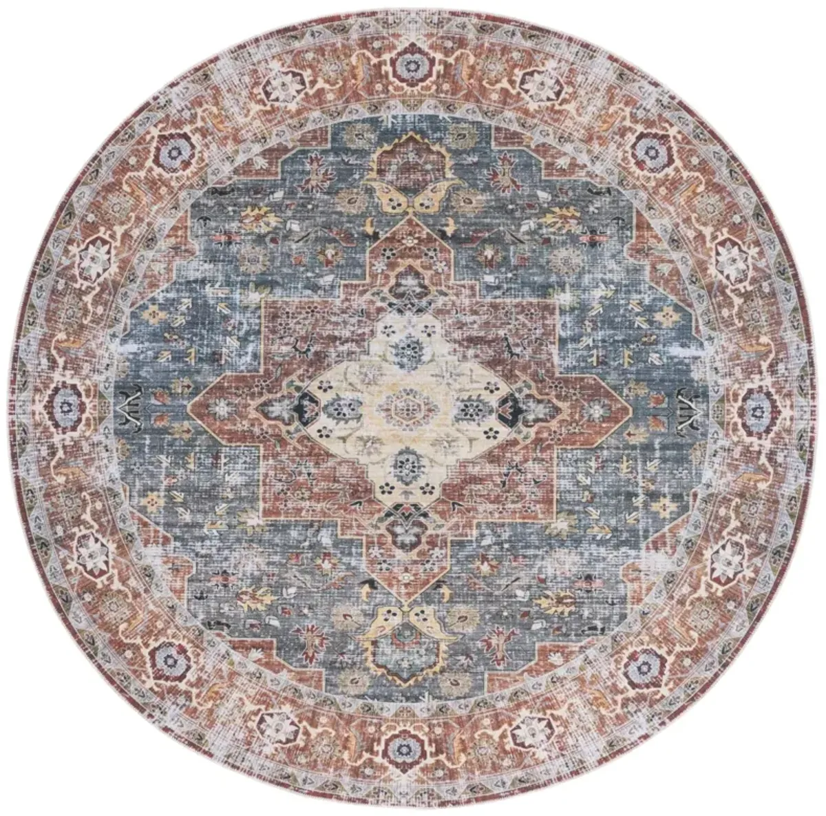 ARIZONA 126 RUST  6' x 6' Round Round Rug