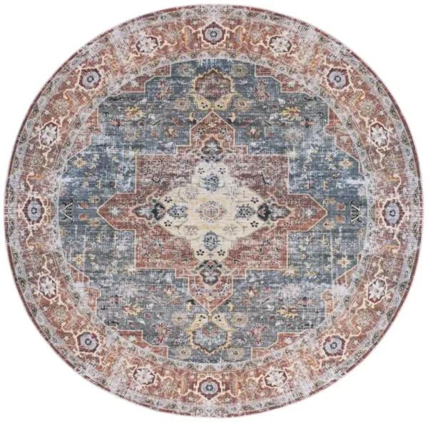 ARIZONA 126 RUST  6' x 6' Round Round Rug