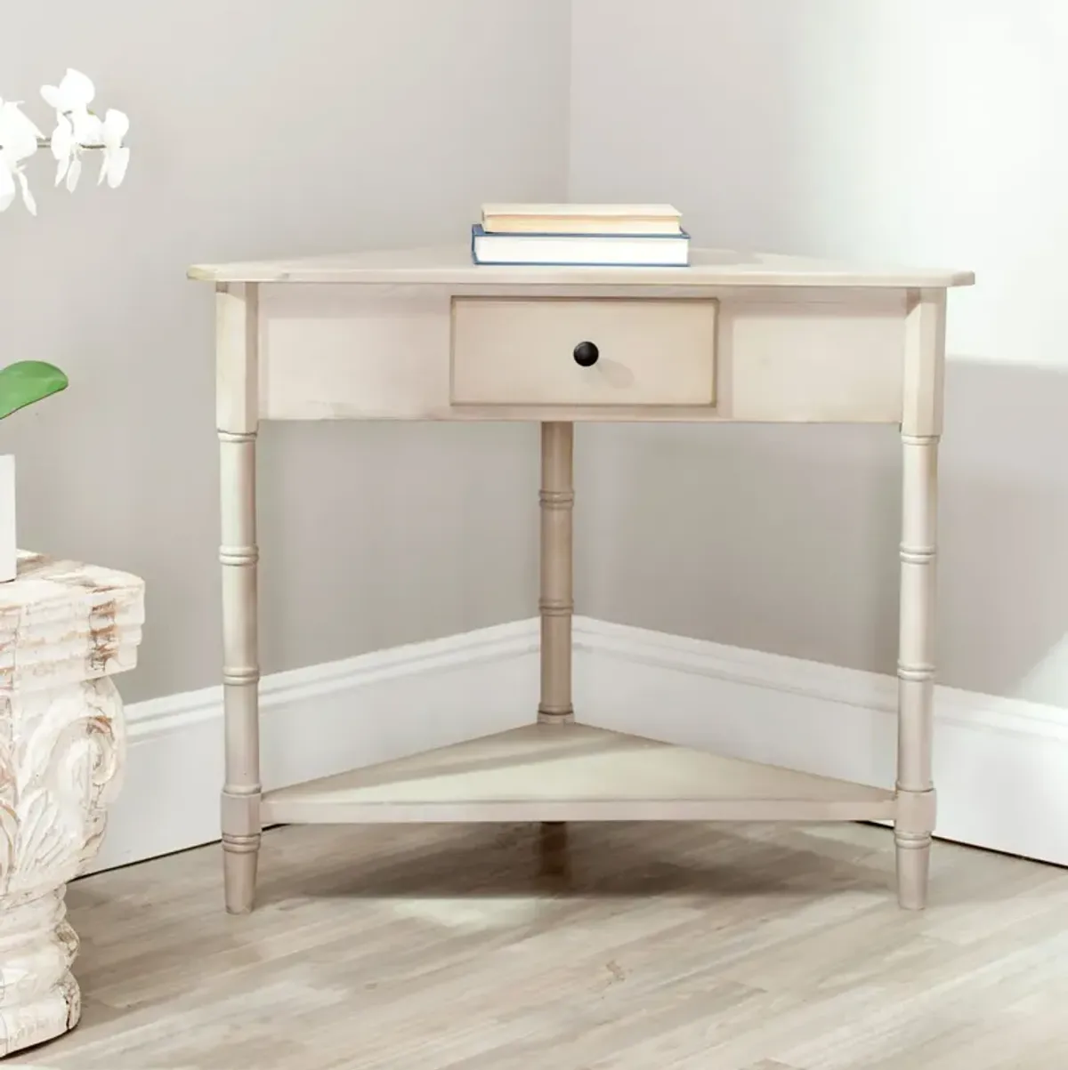 GOMEZ CORNER TABLE WITH STORAGE DRAWER