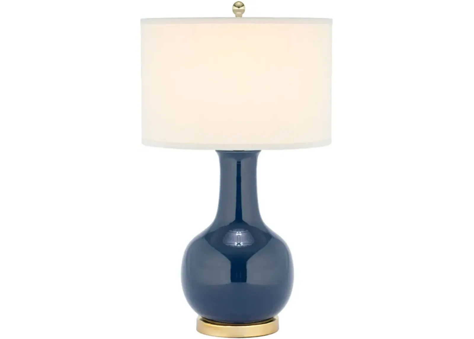 Navy 27.5-Inch H Blue Ceramic Paris Lamp