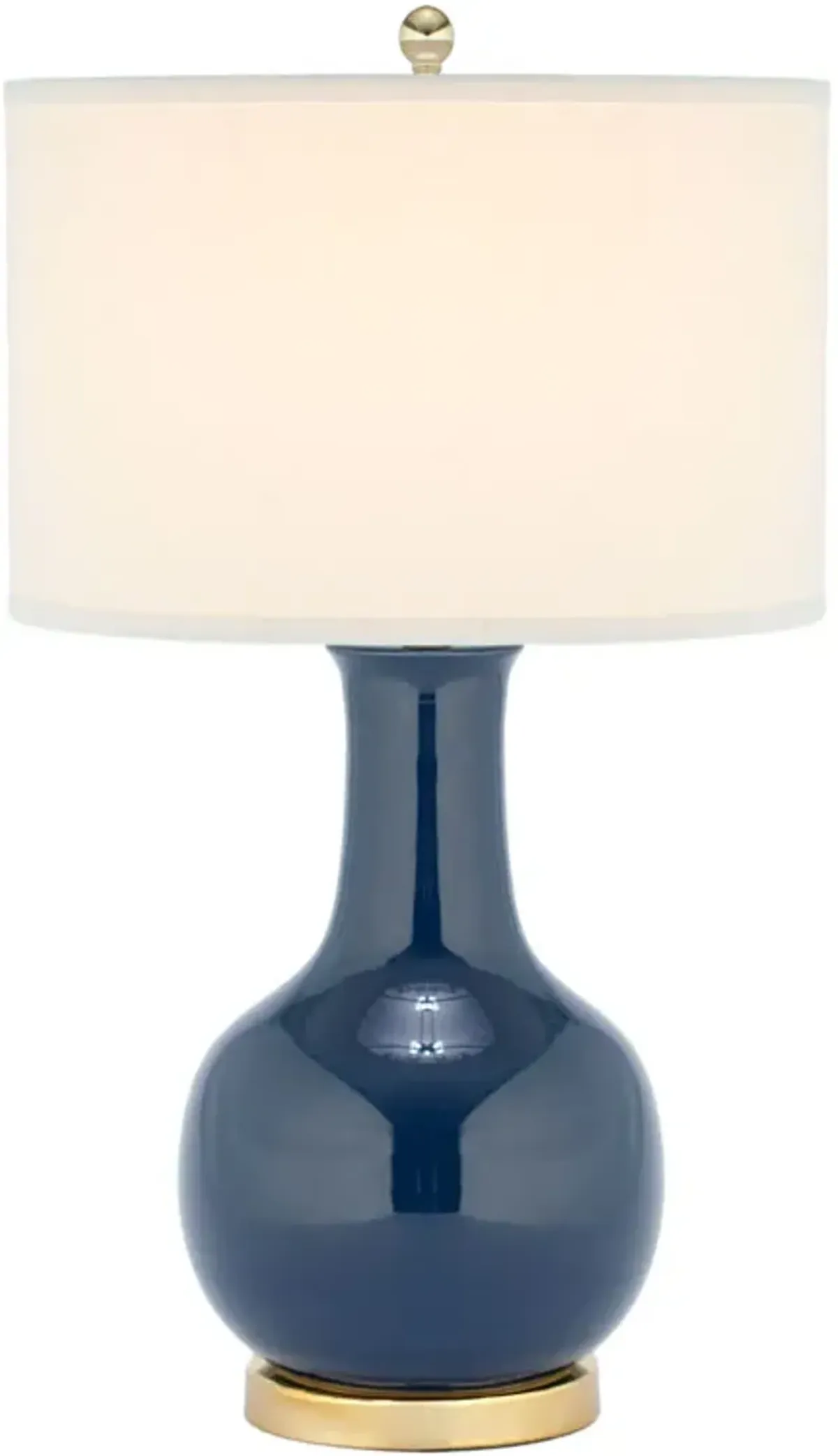 Navy 27.5-Inch H Blue Ceramic Paris Lamp