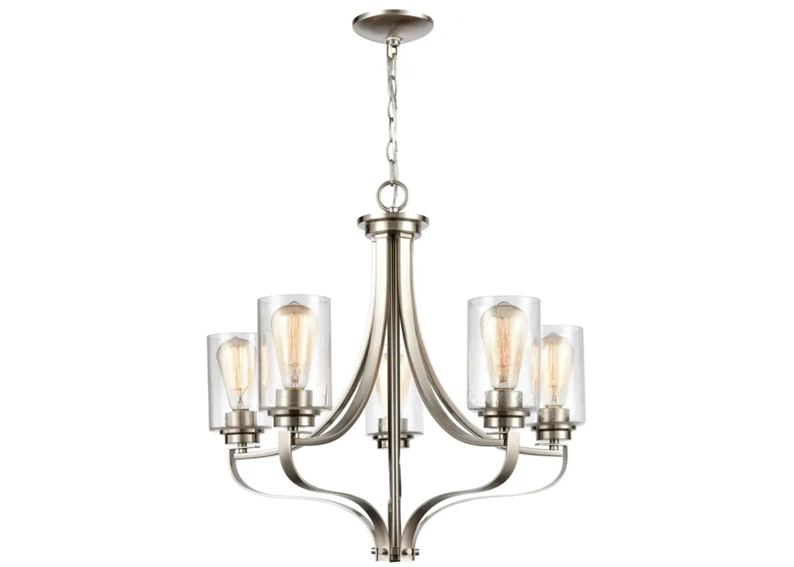 Market Square 24" Wide 5-Light Chandelier - Brushed Nickel