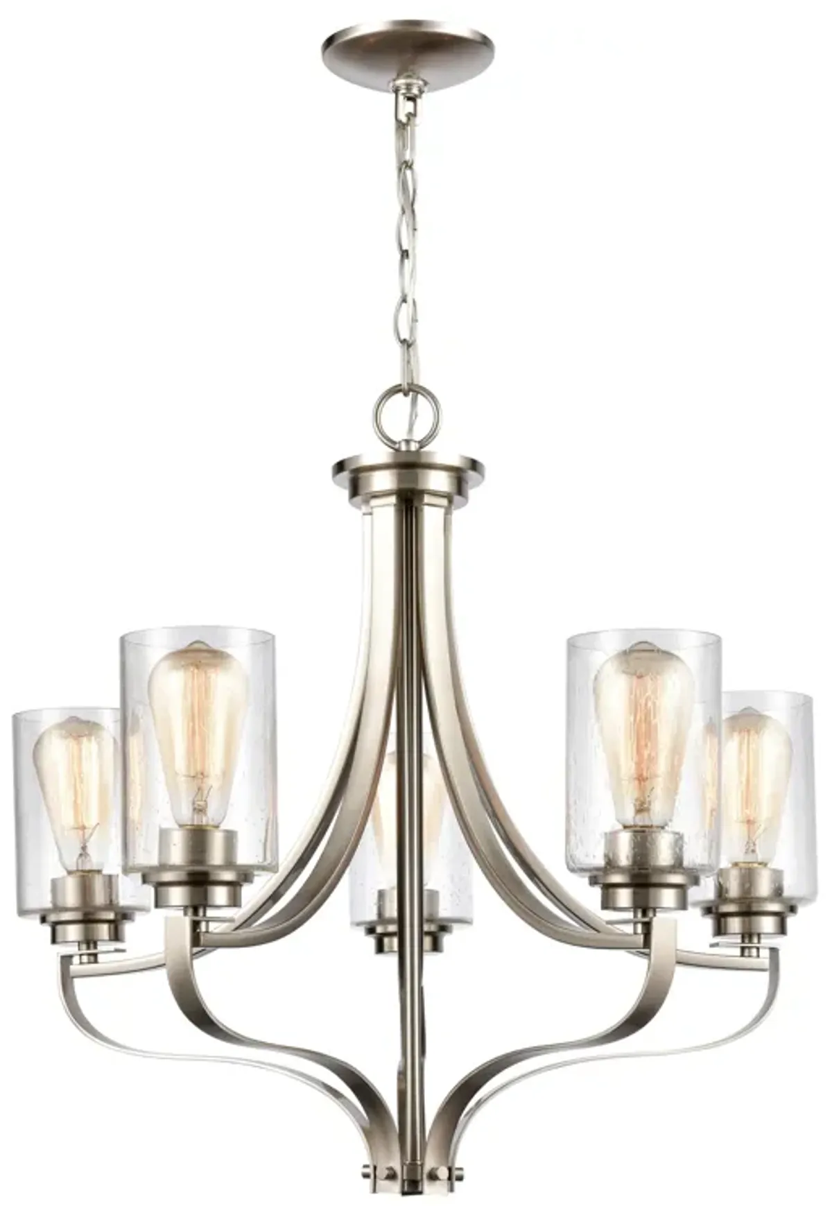 Market Square 24" Wide 5-Light Chandelier - Brushed Nickel