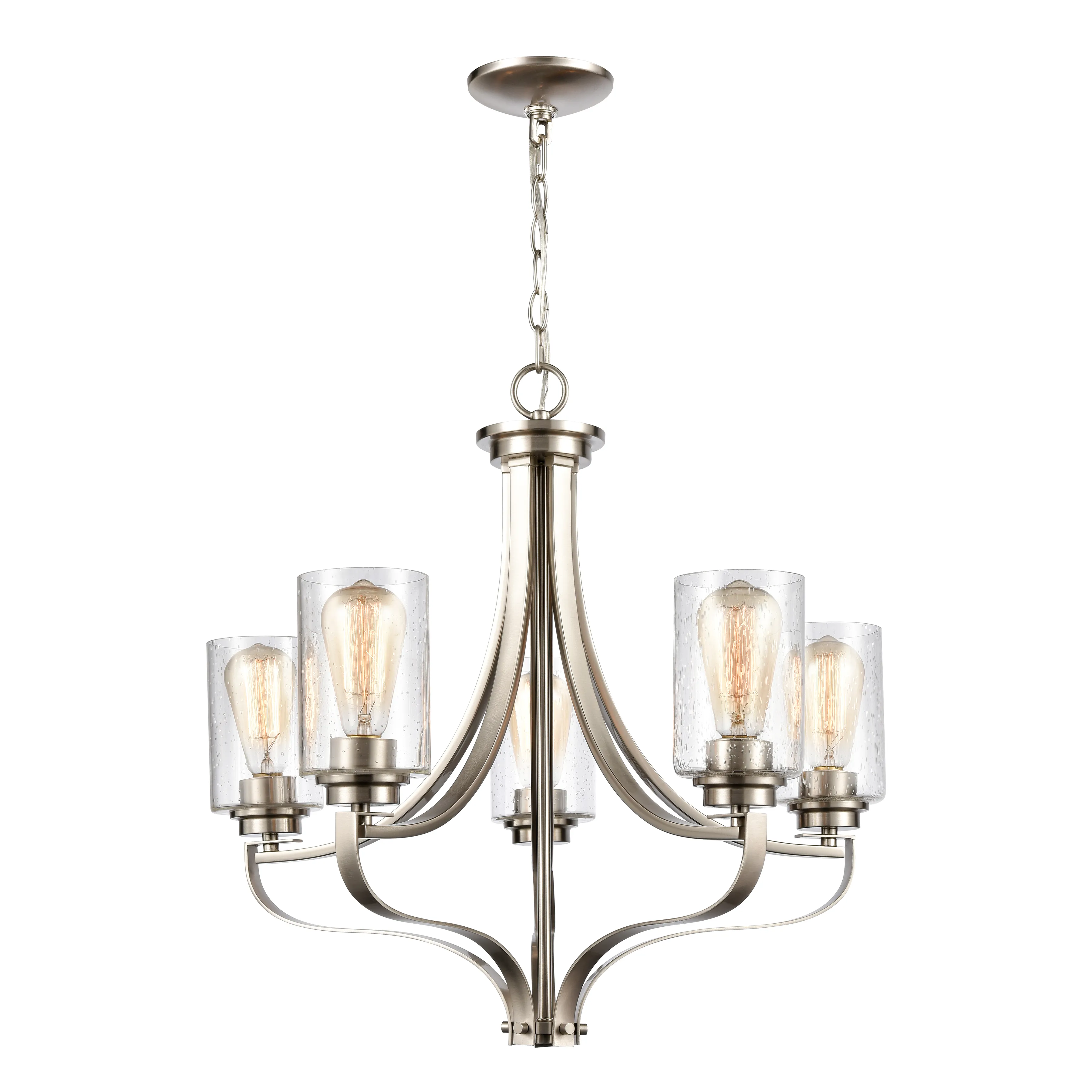 Market Square 24" Wide 5-Light Chandelier - Brushed Nickel