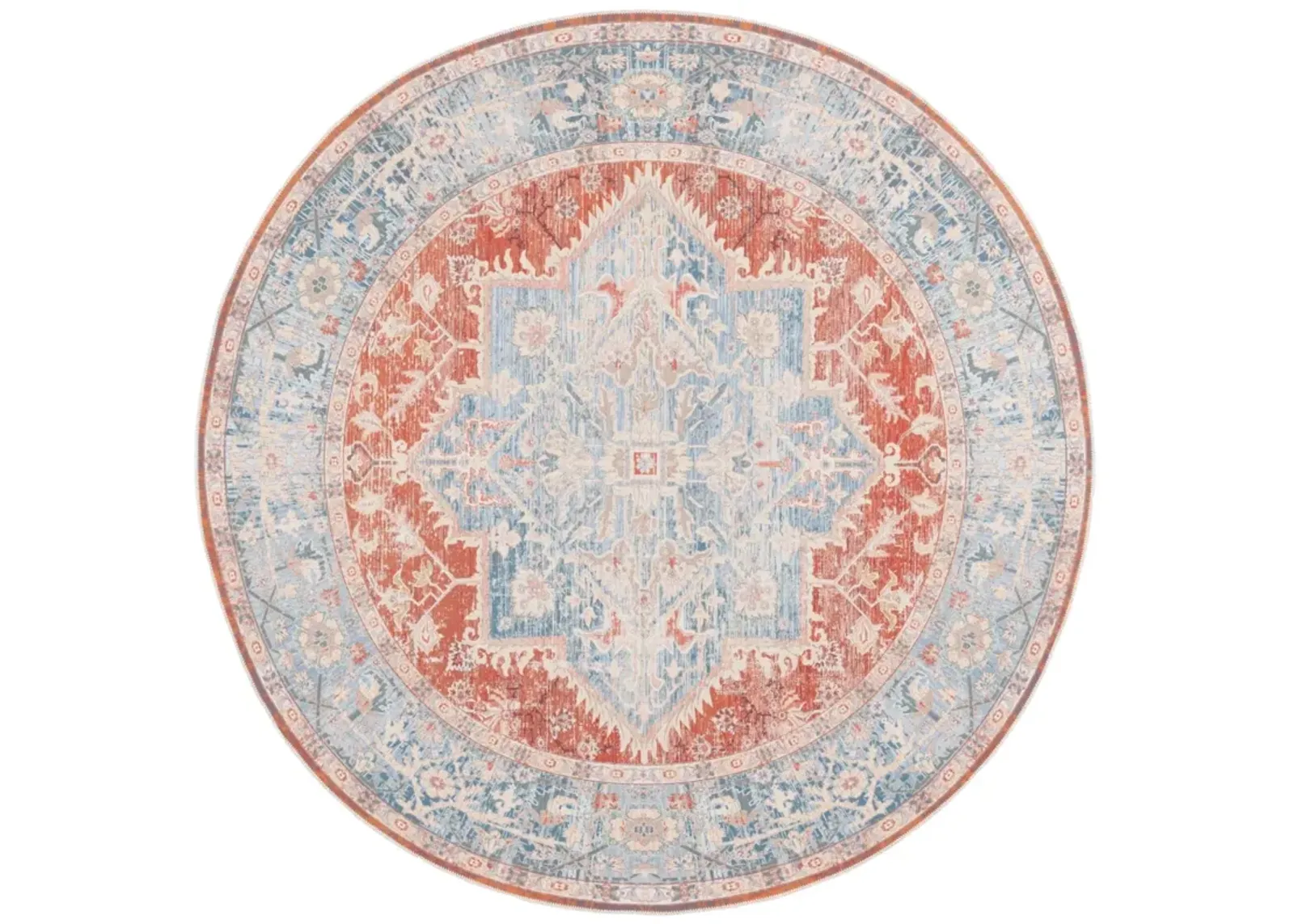 ARIZONA 137 LIGHT BLUE  6' x 6' Round Round Rug