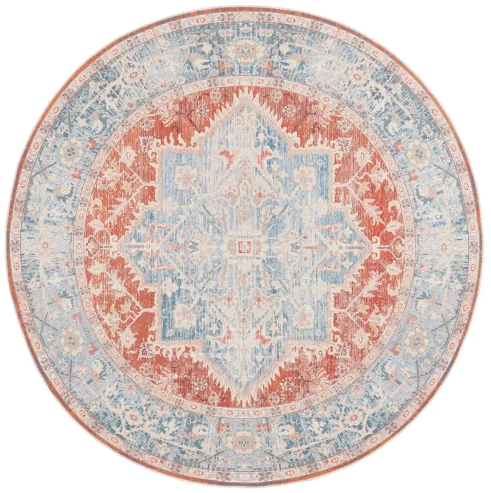 ARIZONA 137 LIGHT BLUE  6' x 6' Round Round Rug