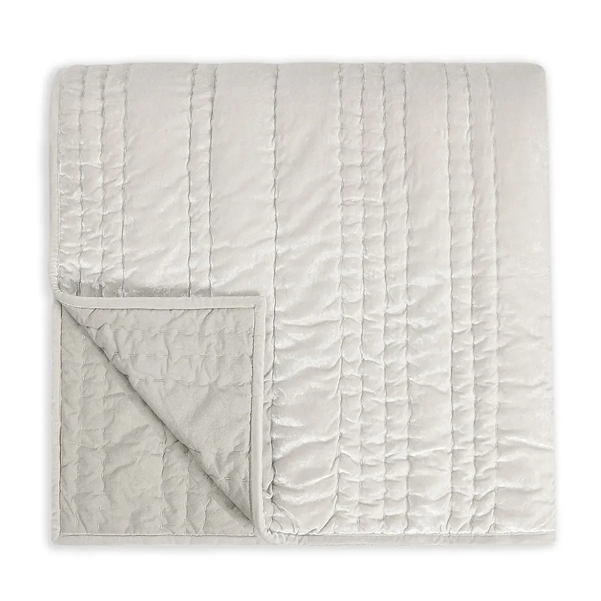 Seville Velvet Oyster Gray King Quilt