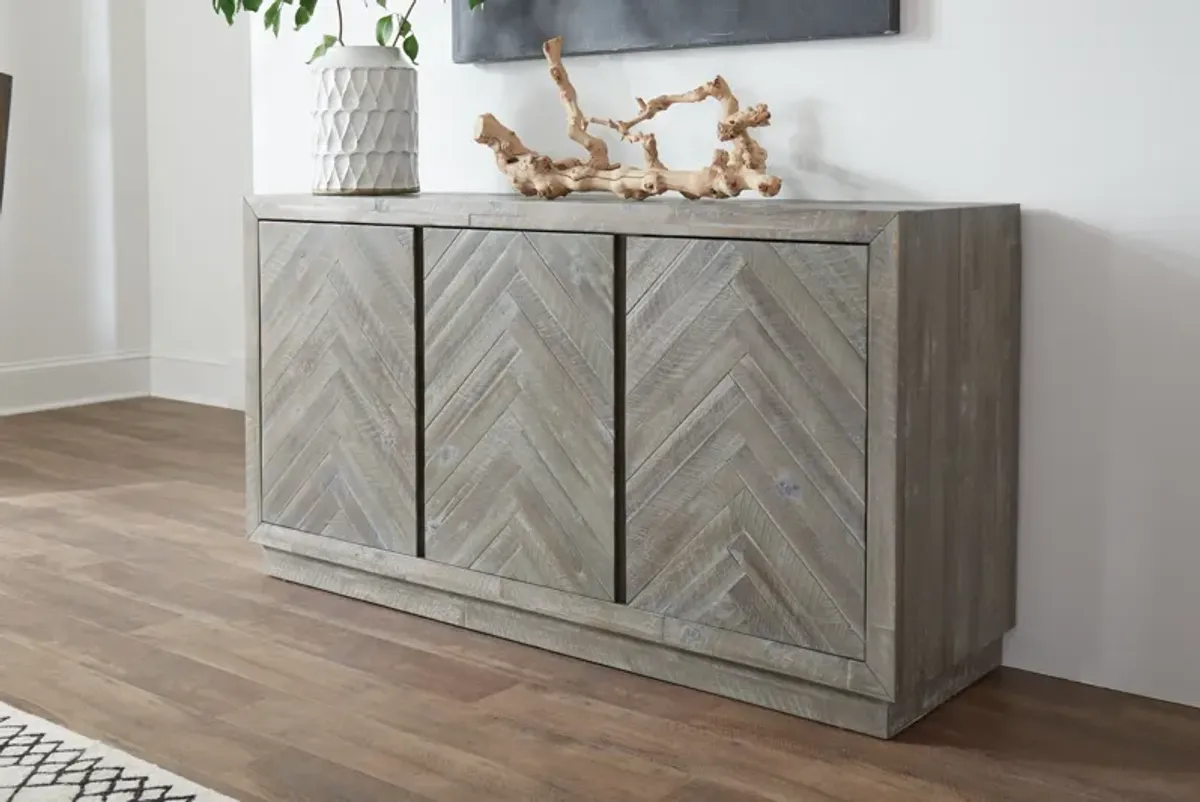 Herringbone Three Door Sideboard