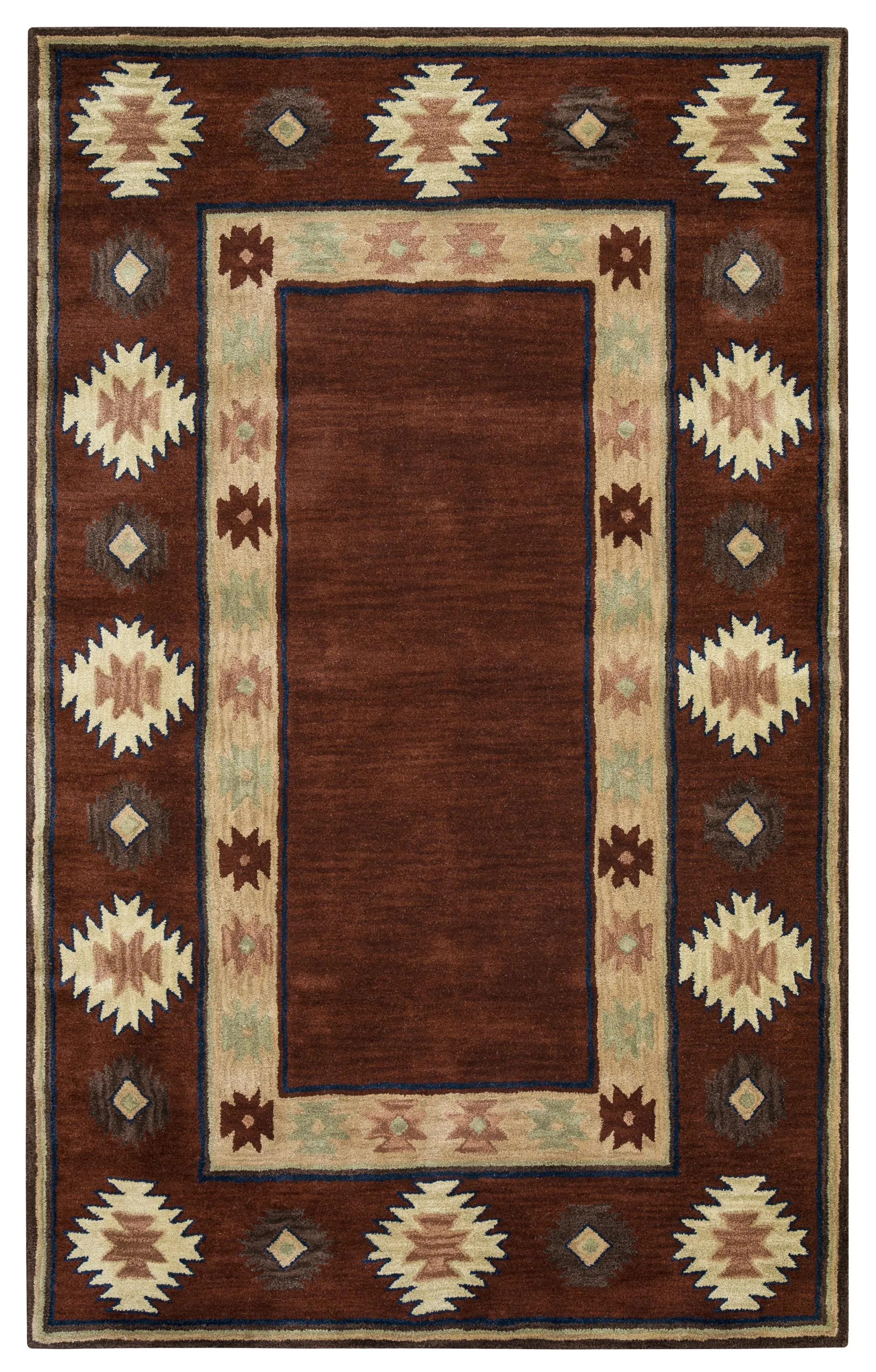 Southwest Red Southwest/Tribal Wool 3' x 5' Rectangle Rug