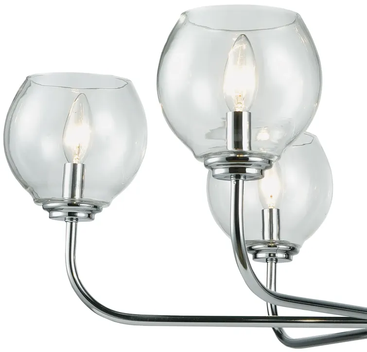 Emory 35" Wide 6-Light Chandelier - Polished Chrome