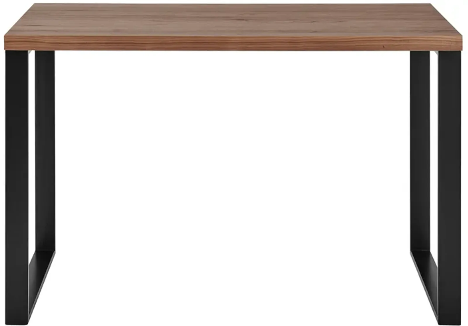 Dillon 48" Desk in American Walnut Veneer with Matte Black Steel Base