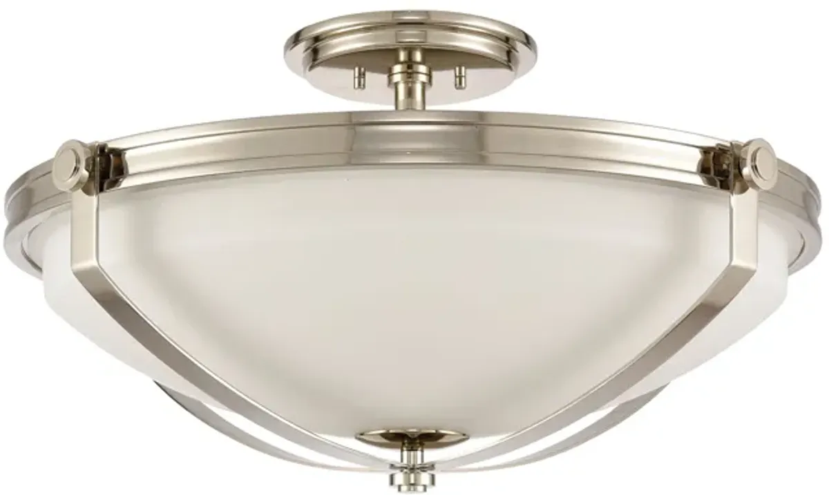 Connelly 23" Wide 4-Light Semi Flush Mount - Polished Nickel