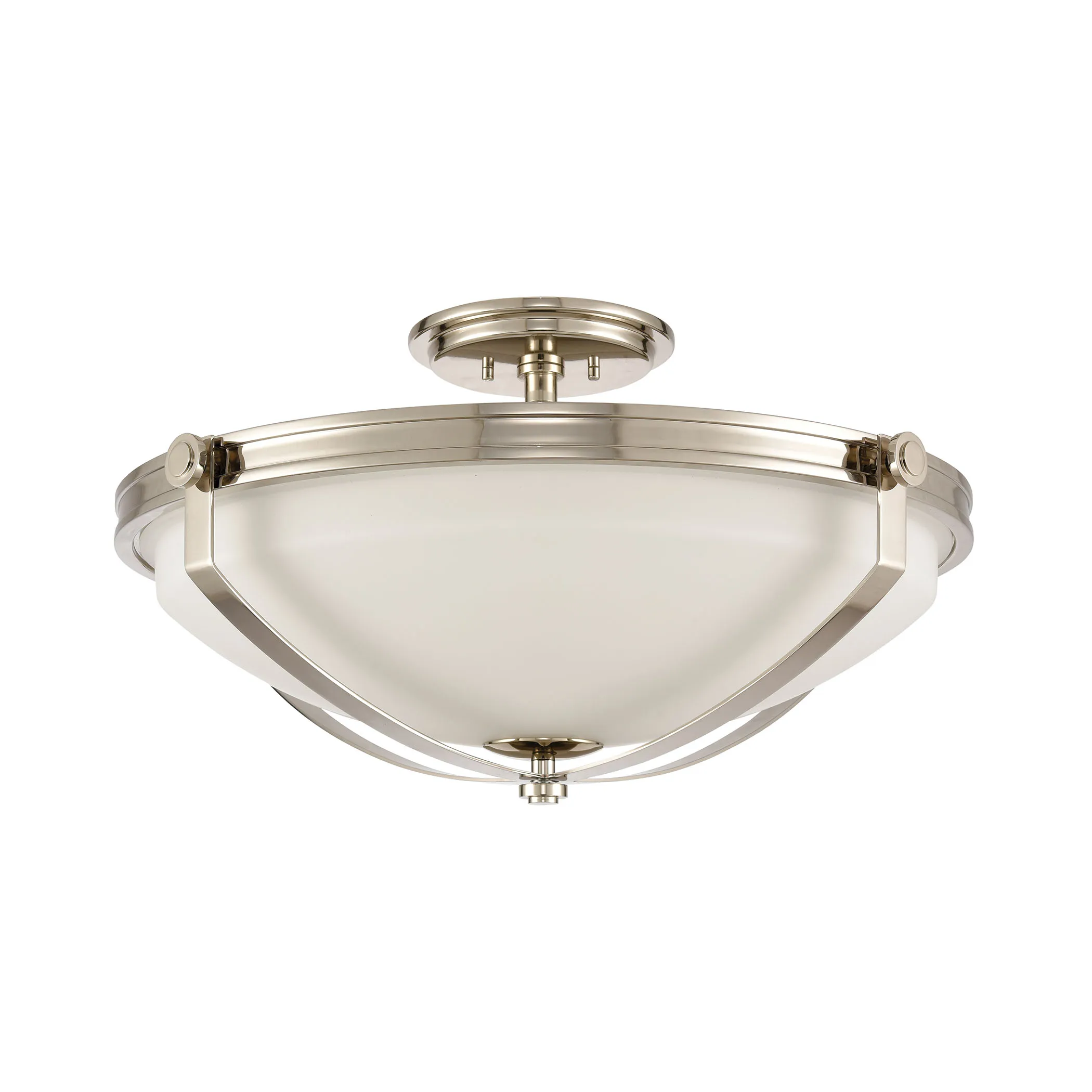 Connelly 23" Wide 4-Light Semi Flush Mount - Polished Nickel