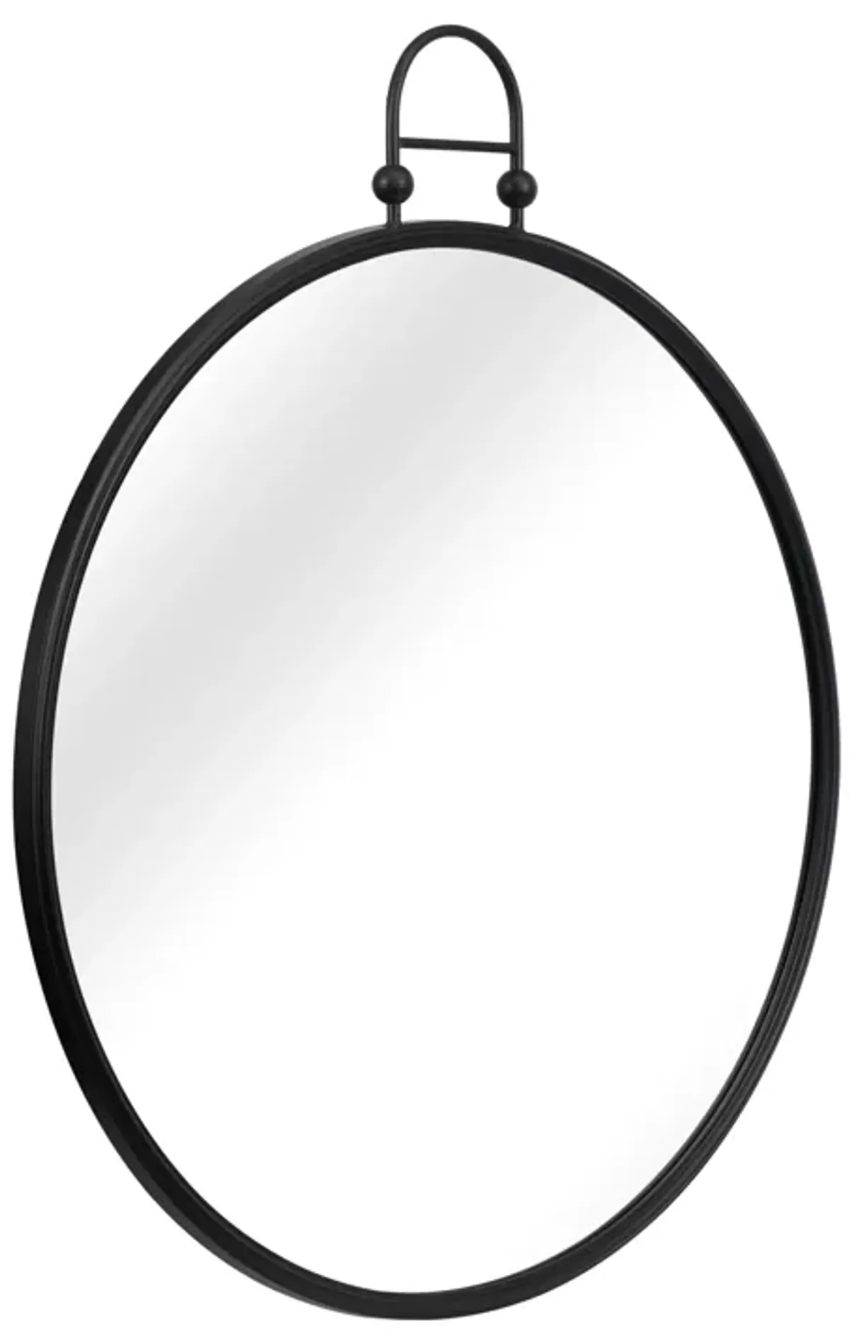 Metal, 31" Mirror Metal Hoop, Black Wb