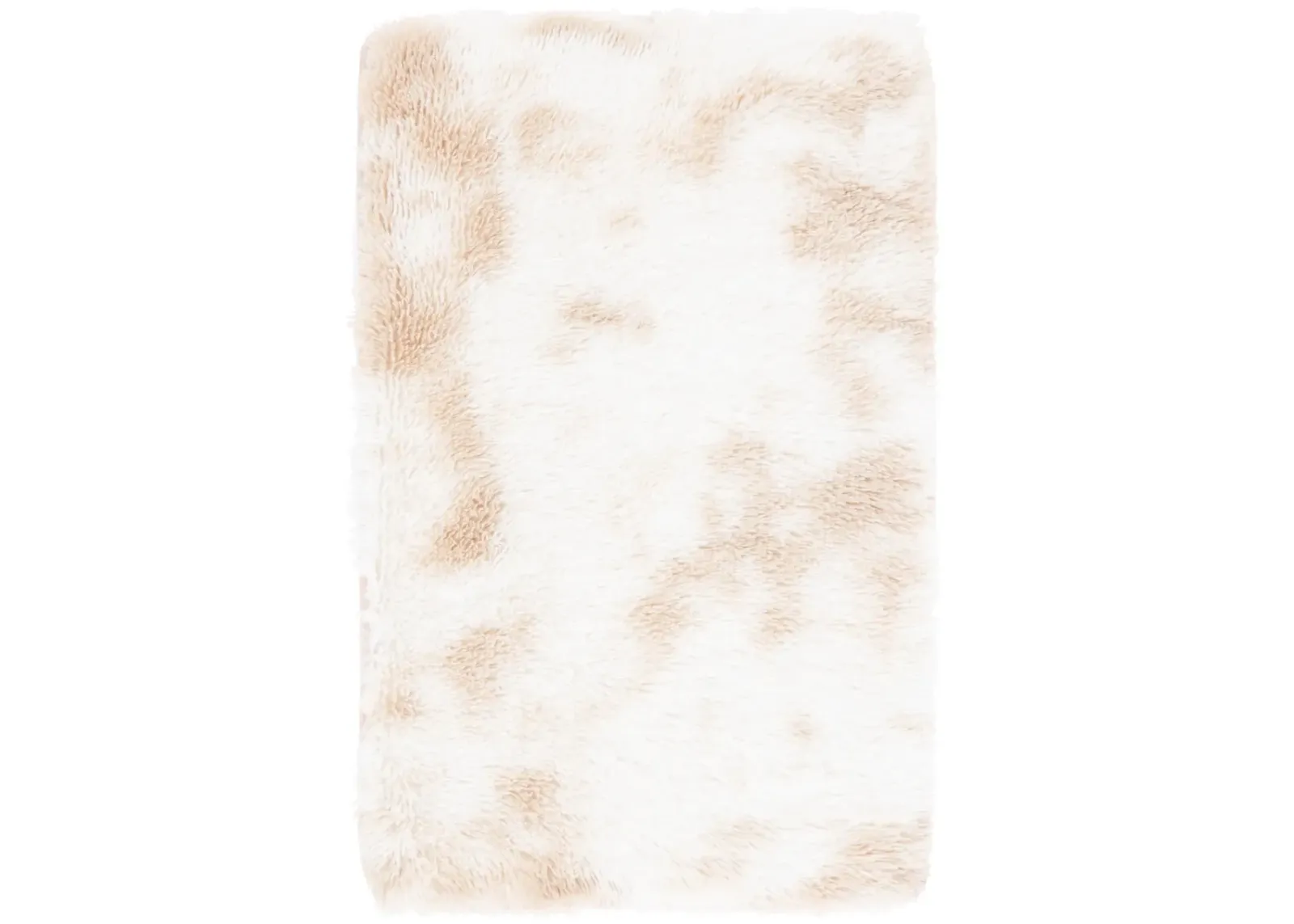 RAINBOW SHAG 100 LIGHT BEIGE 3' x 5' Small Rectangle Rug