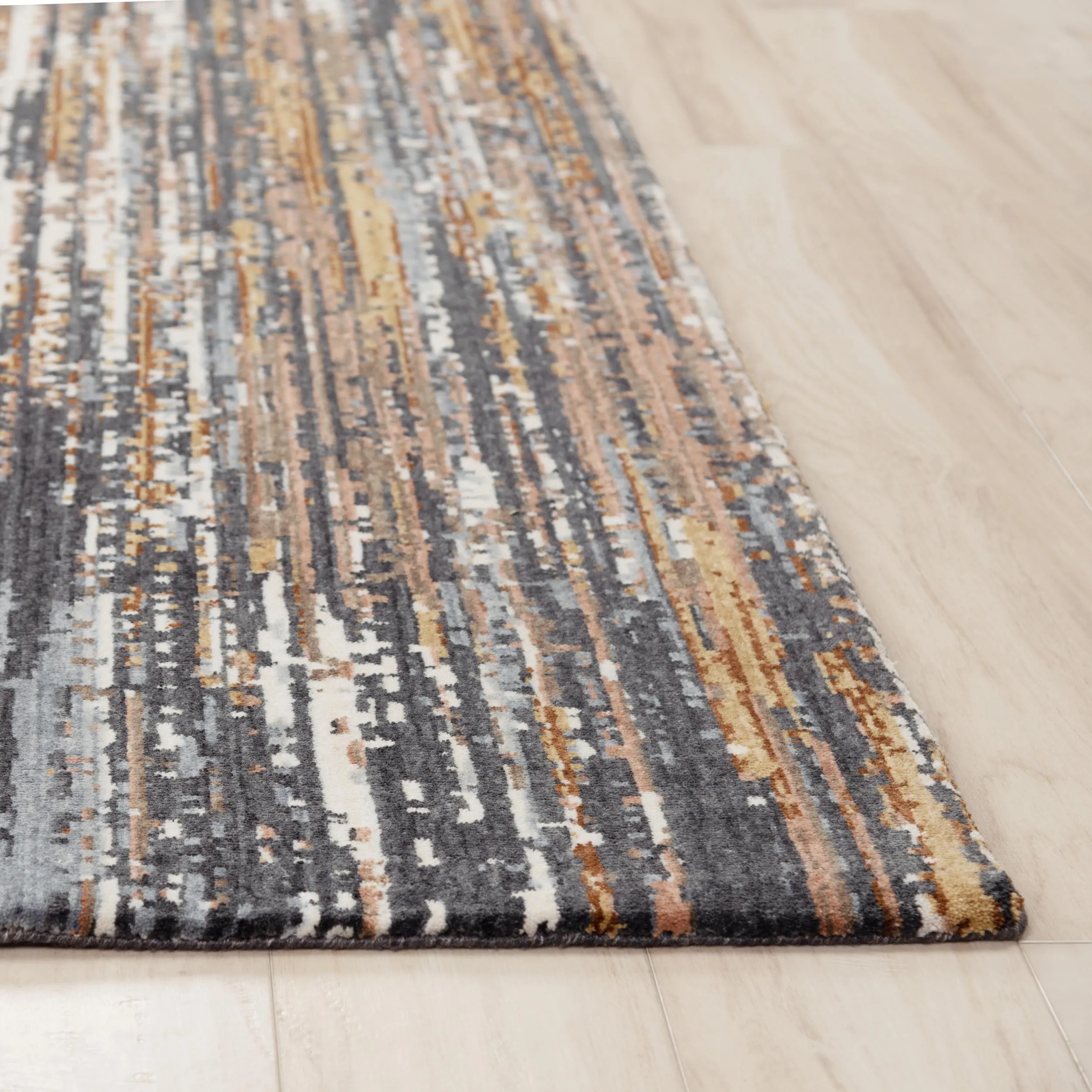 Jasper Charcoal/ Multi Abstract Recycled Polyester 10' x 13' Rectangle Rug