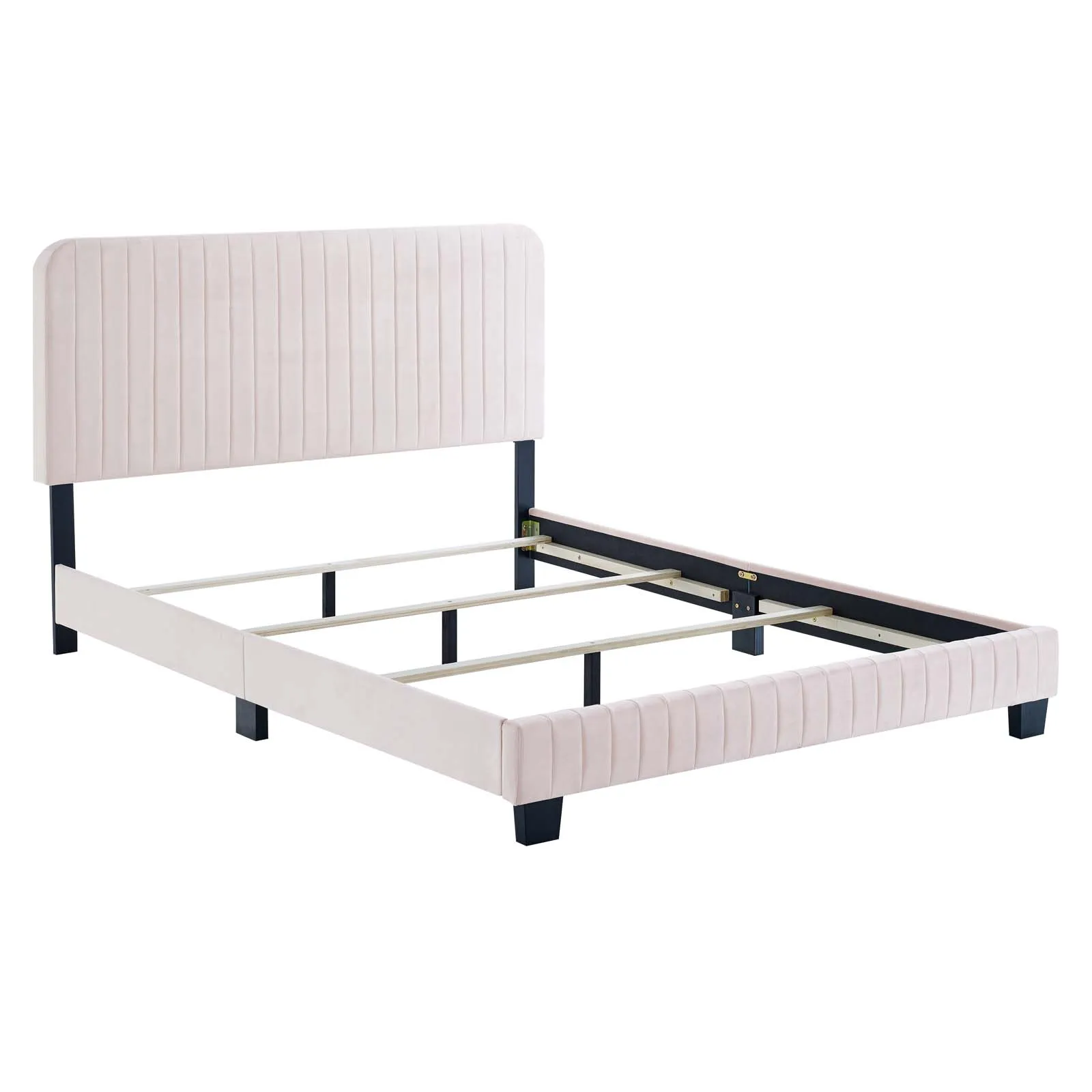 Celine Channel Tufted Performance Velvet Twin Bed