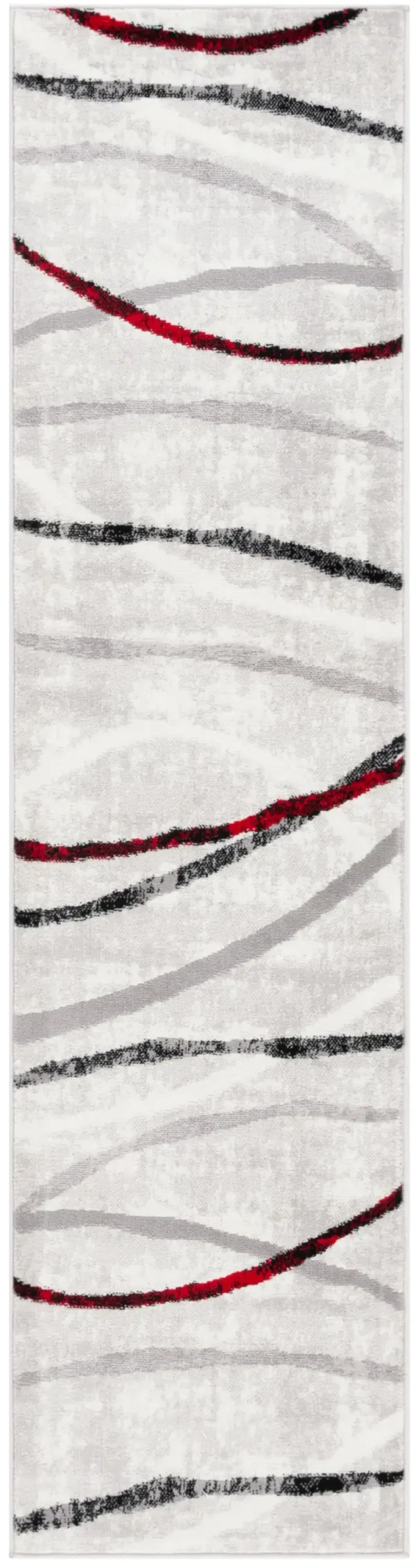 SKYLER 112 IVORY GREY  2' x 8' Runner Rug