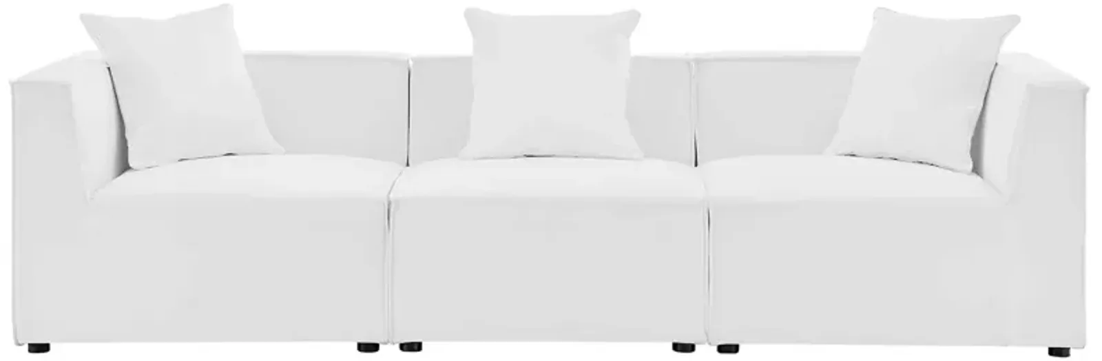 Saybrook Outdoor Patio Upholstered 3-Piece Sectional Sofa