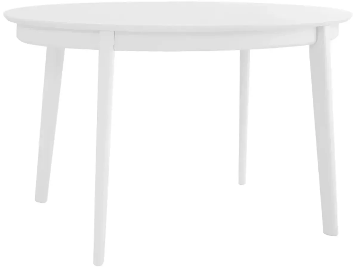 Atle 54"x34" Oval Dining Table in Matte White