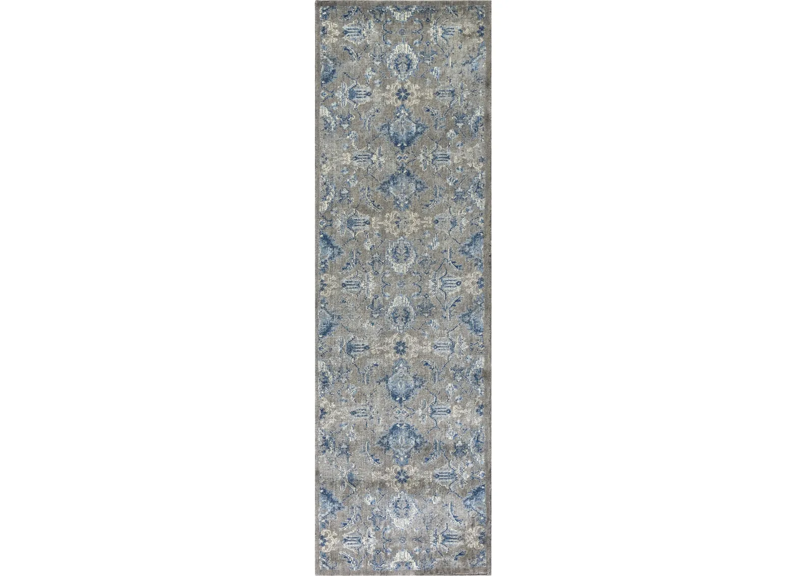 Gossamer Dark Gray Classic/Updated 100% New Zealand Wool 2'6" x 10' Runner Rug