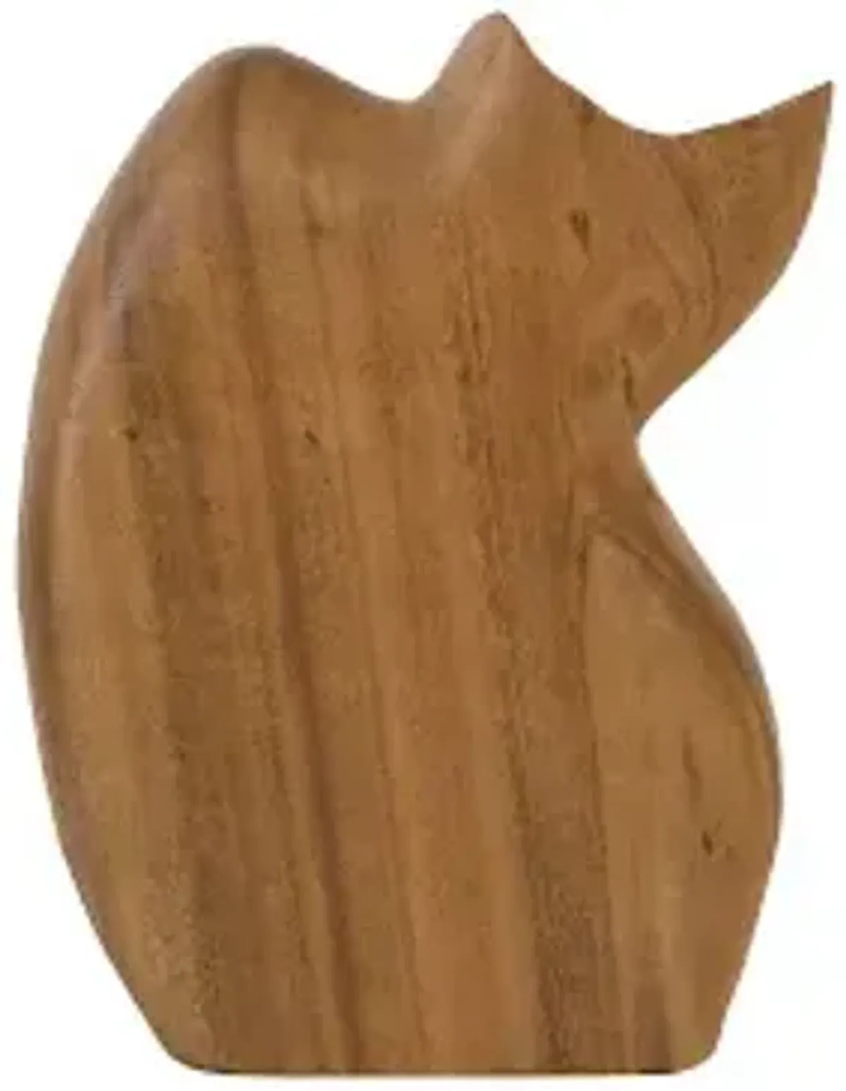 nuzzled cat sculpture, chamcha wood, natural