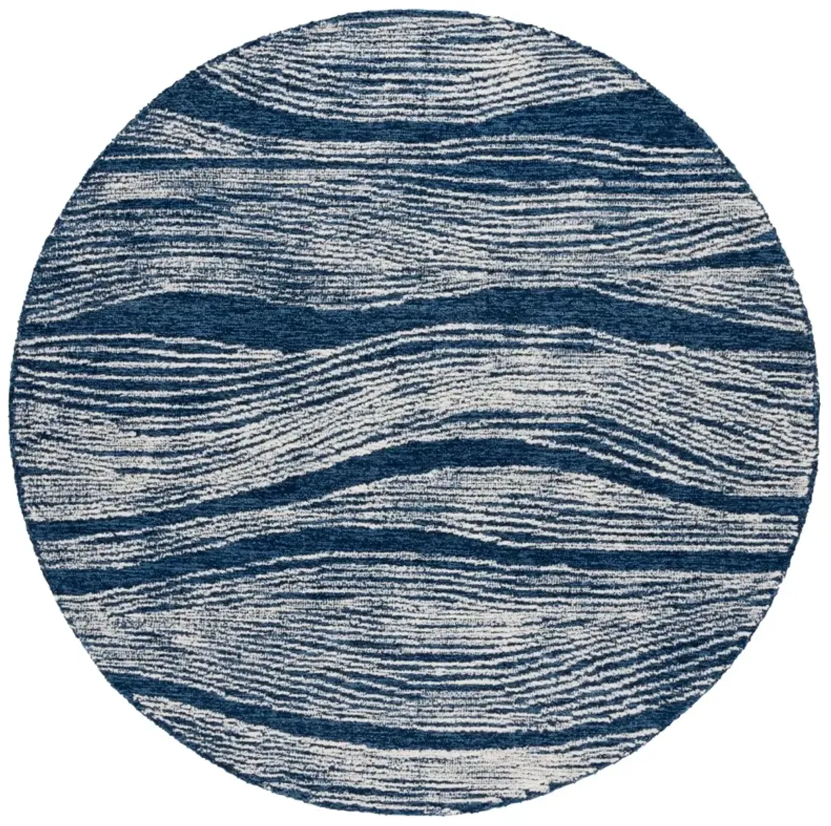 METRO 995 NAVY  6' x 6' Round Round Rug