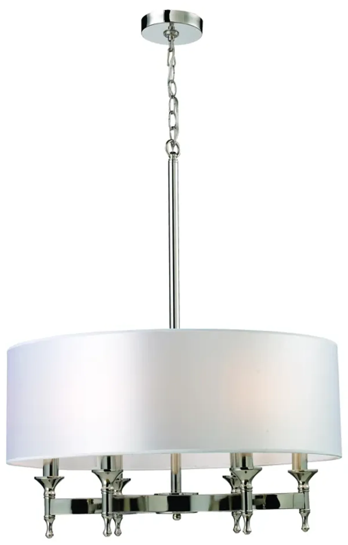 Pembroke 24" Wide 6-Light Chandelier - Polished Nickel