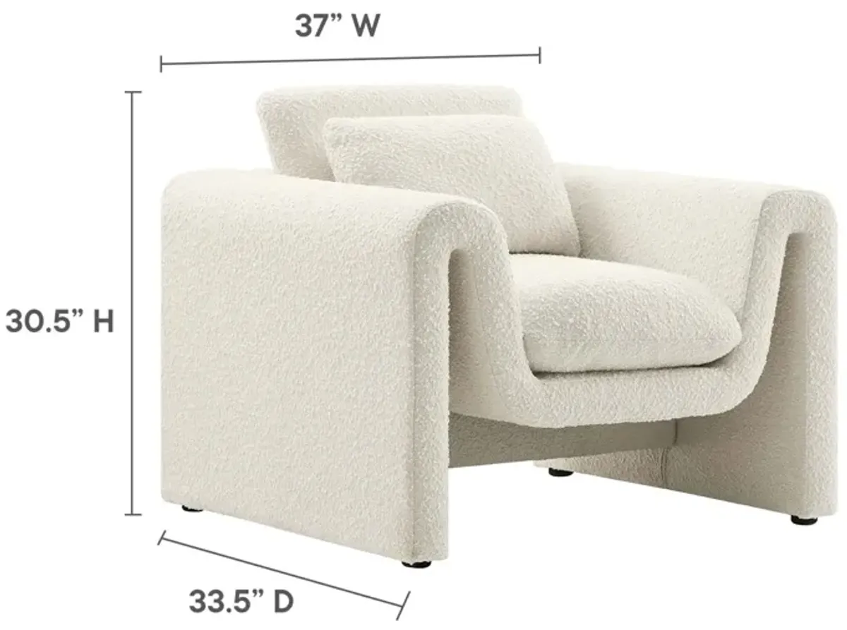 Waverly Boucle Upholstered Armchair