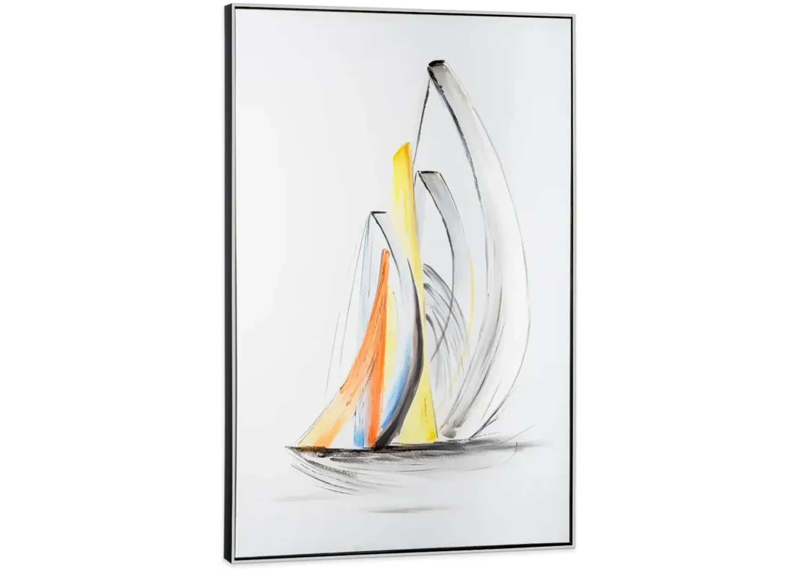 Schooner Winds II, Hand Painted Framed Canvas