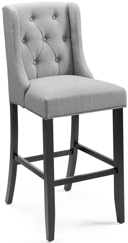 Baronet Tufted Button Upholstered Fabric Bar Stool