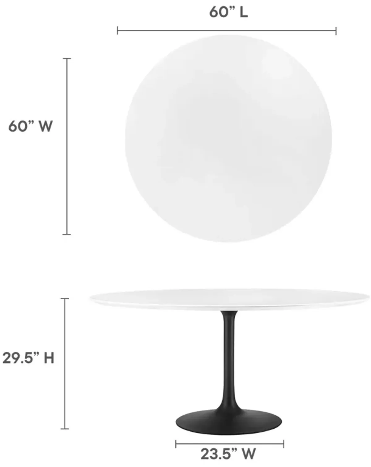 Lippa 60" Round Dining Table