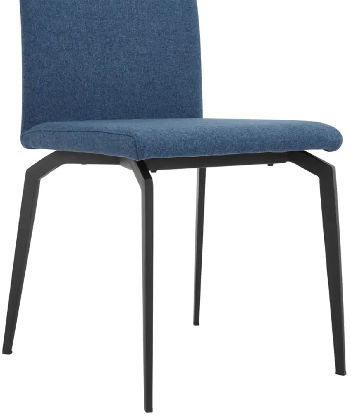 Lyon Blue Fabric and Metal Dining Room Chairs - Set of 2