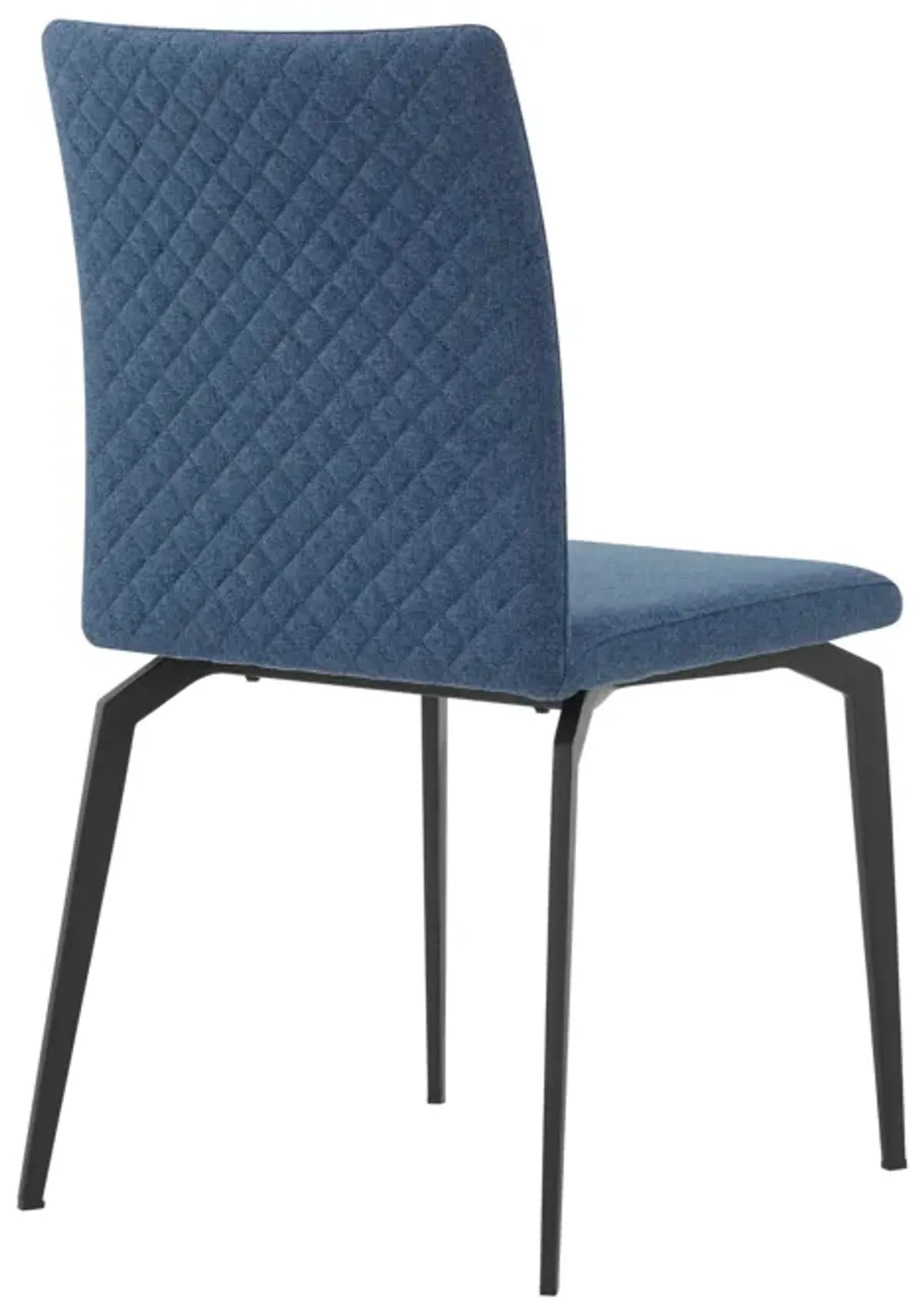 Lyon Blue Fabric and Metal Dining Room Chairs - Set of 2