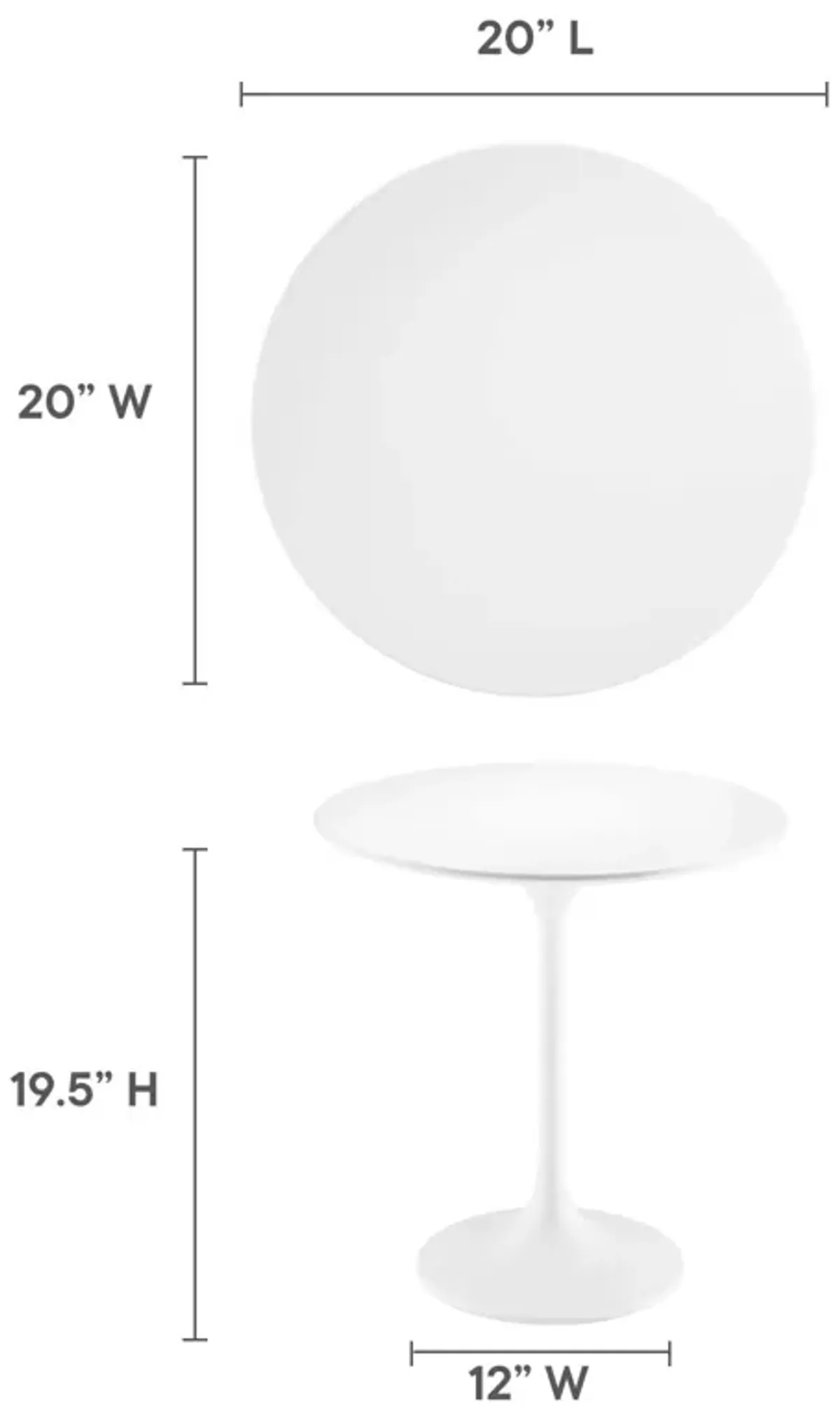 Lippa 20" Round Side Table