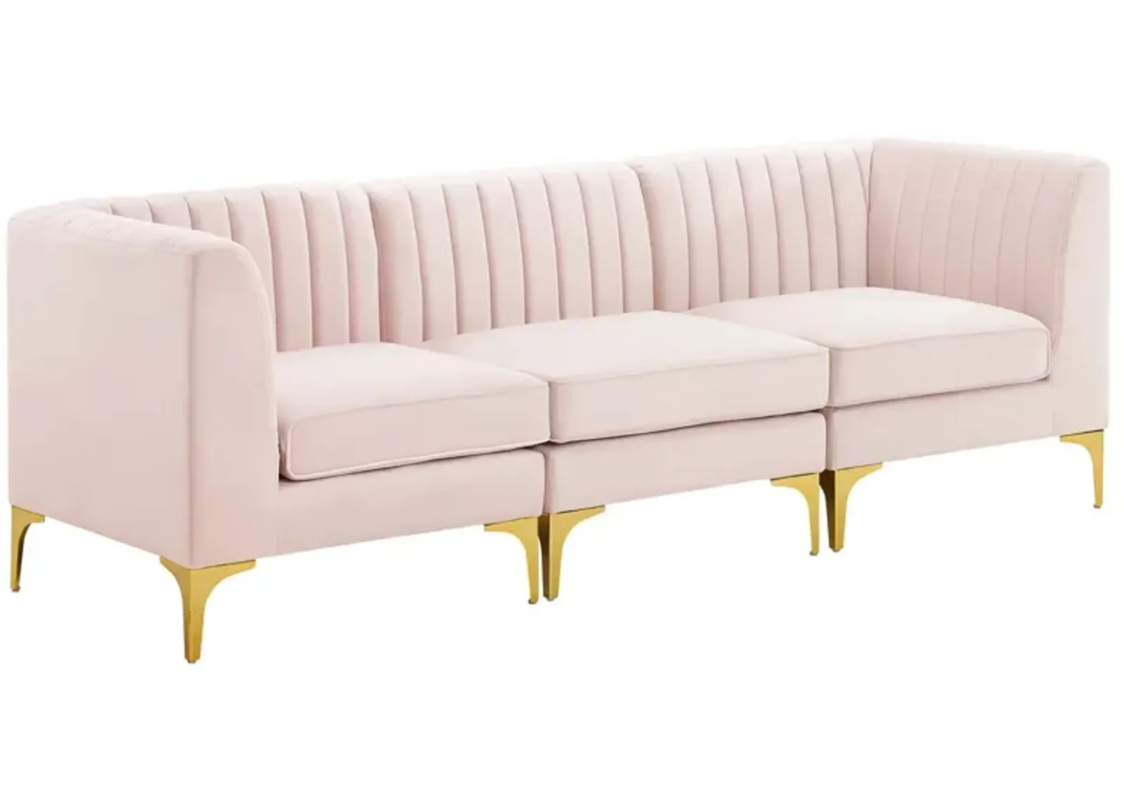 Triumph Channel Tufted Performance Velvet 	3-Seater Sofa