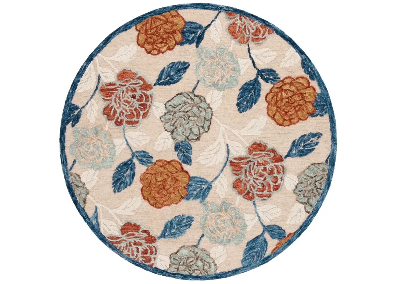 BLOSSOM 566 BEIGE  6' x 6' Round Round Rug