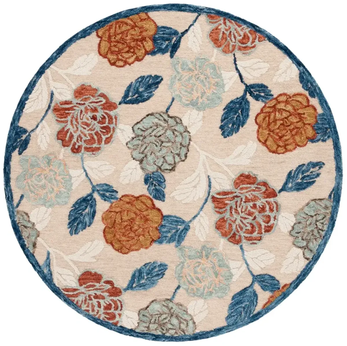 BLOSSOM 566 BEIGE  6' x 6' Round Round Rug