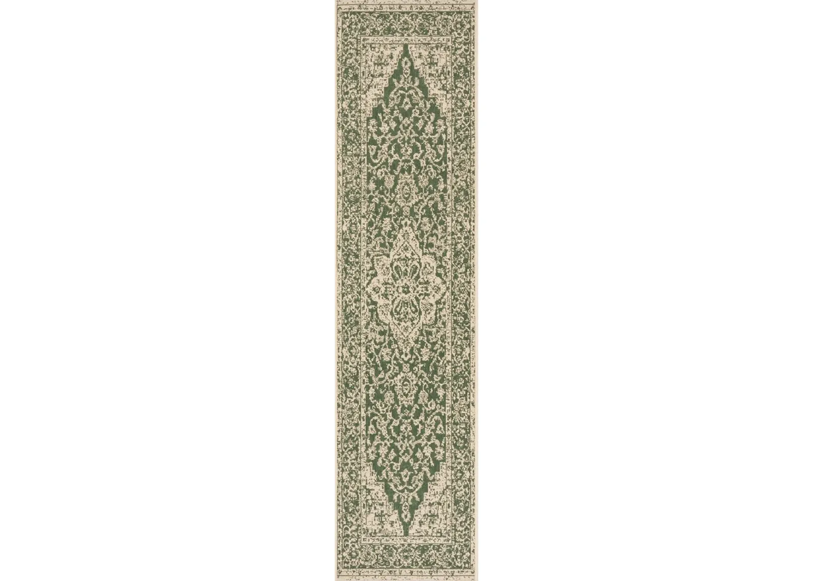 BEACH HOUSE 137 Green 2'-2' X 14' Runner Rug